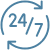 24x7 customer support icon